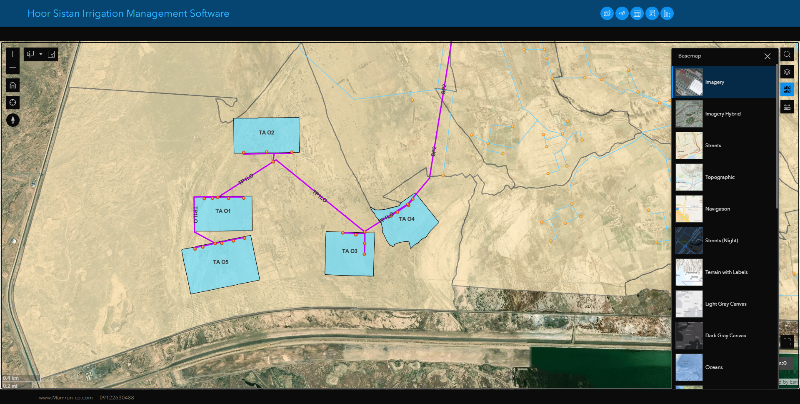 طراحي و پياده سازي  سامانه اطلاعات مکانی بهره برداری، نگهداری و تعمیرات سدها و شبکه آبیاری و زهکشی (آب منطقه ای استان آذربایجان شرقی)
